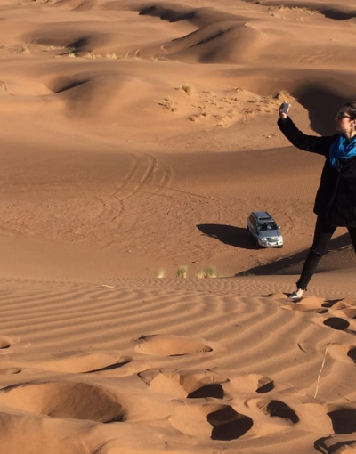 Erg Chebbi sand dunes at sunset